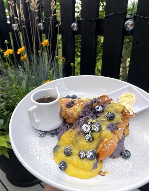Brunch at 45 North Blueberry Lemon stuffed French toast