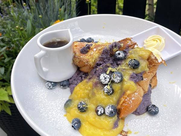 Brunch at 45 North Blueberry Lemon stuffed French toast