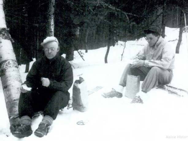 Amos winter while cutting trail