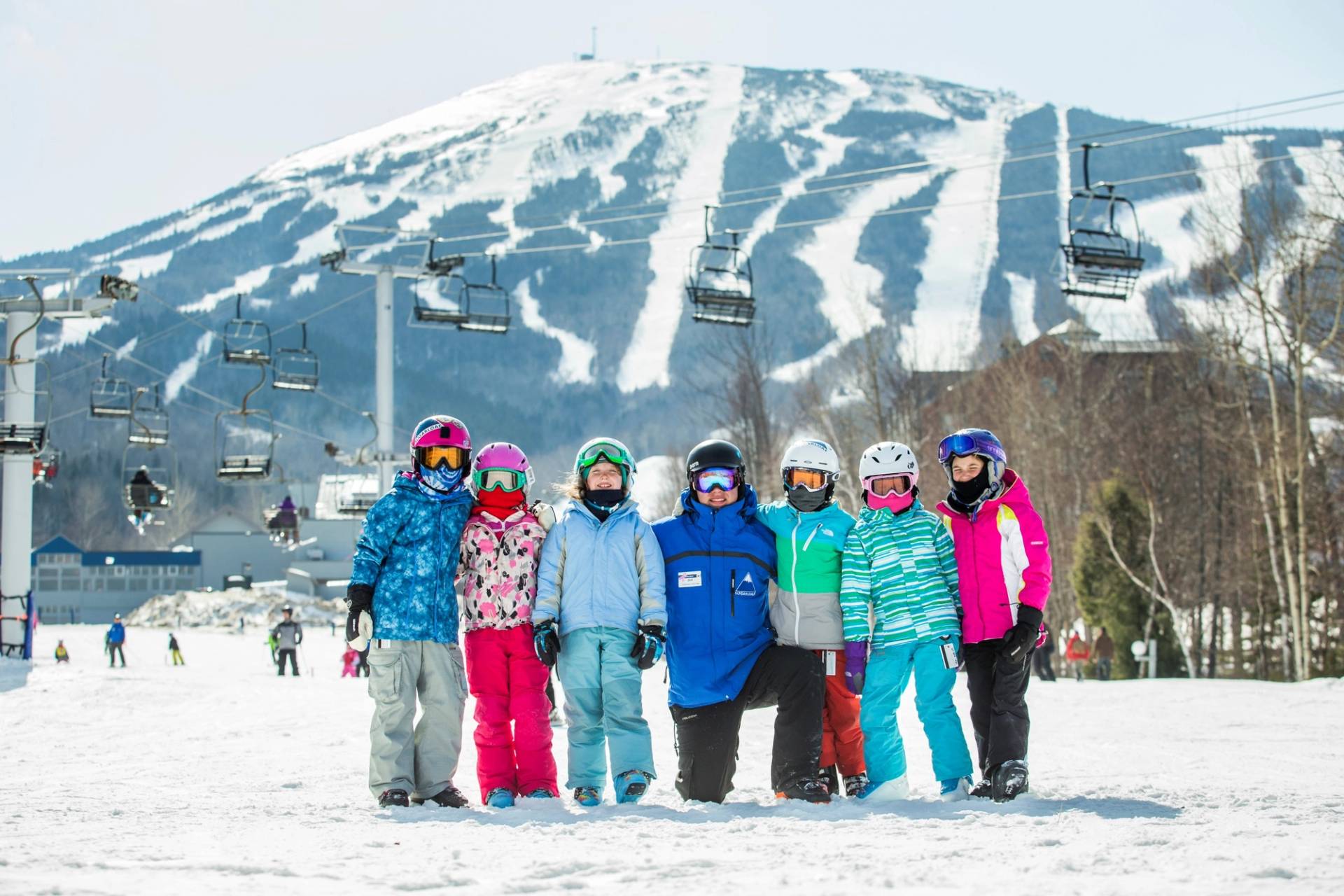 Ski School Students with Instructor