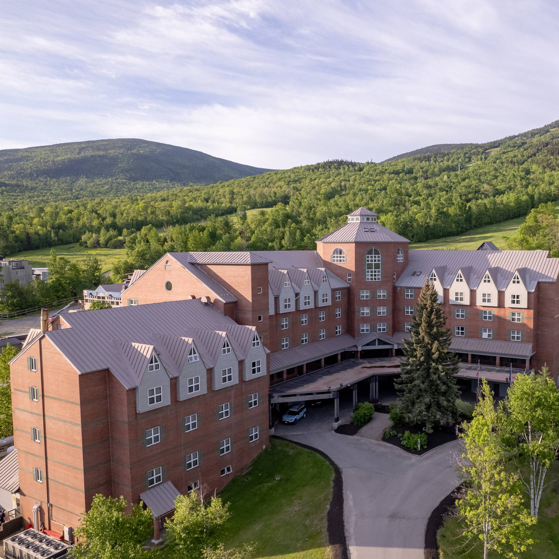 Female golfer mid swing