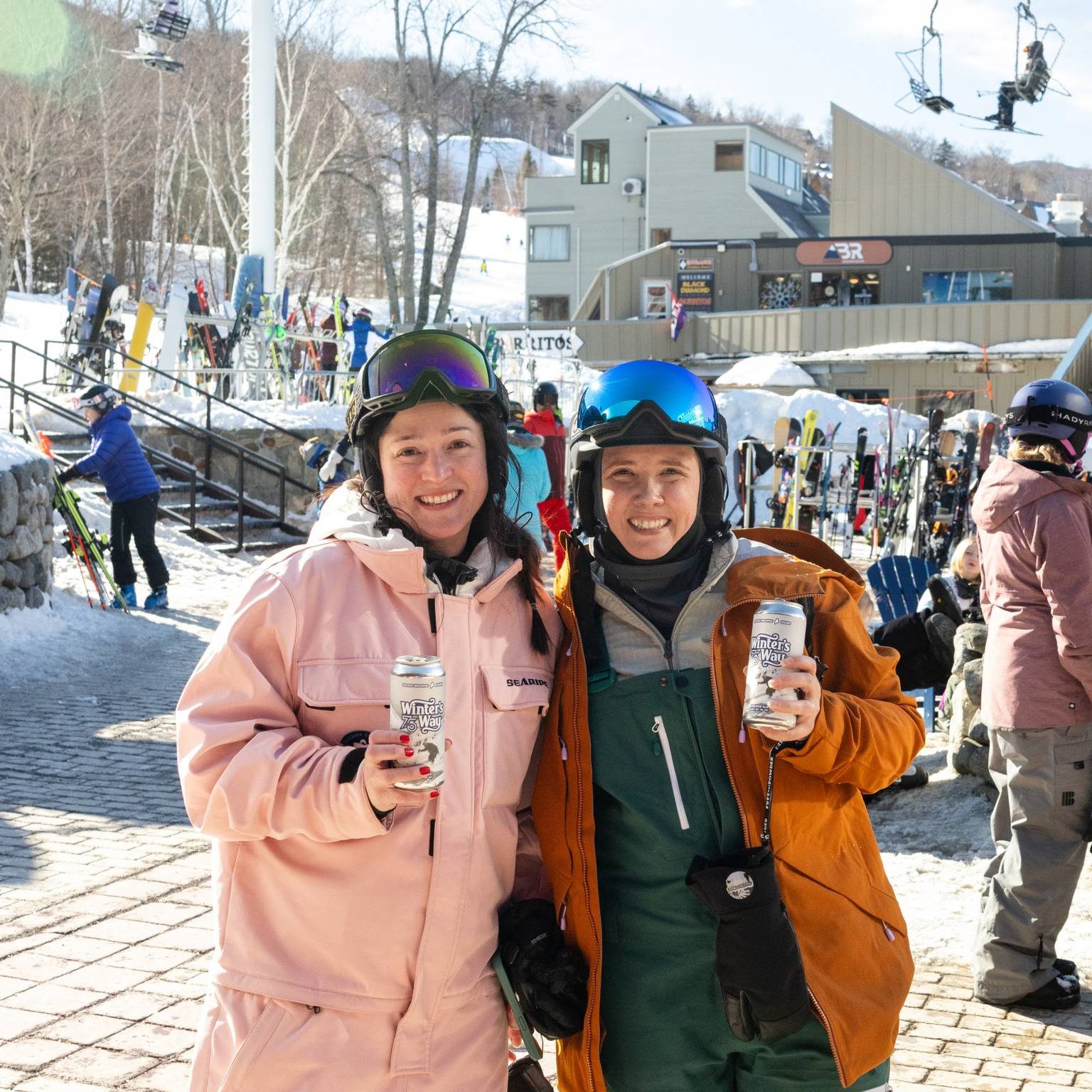 beer drinkers on the beach