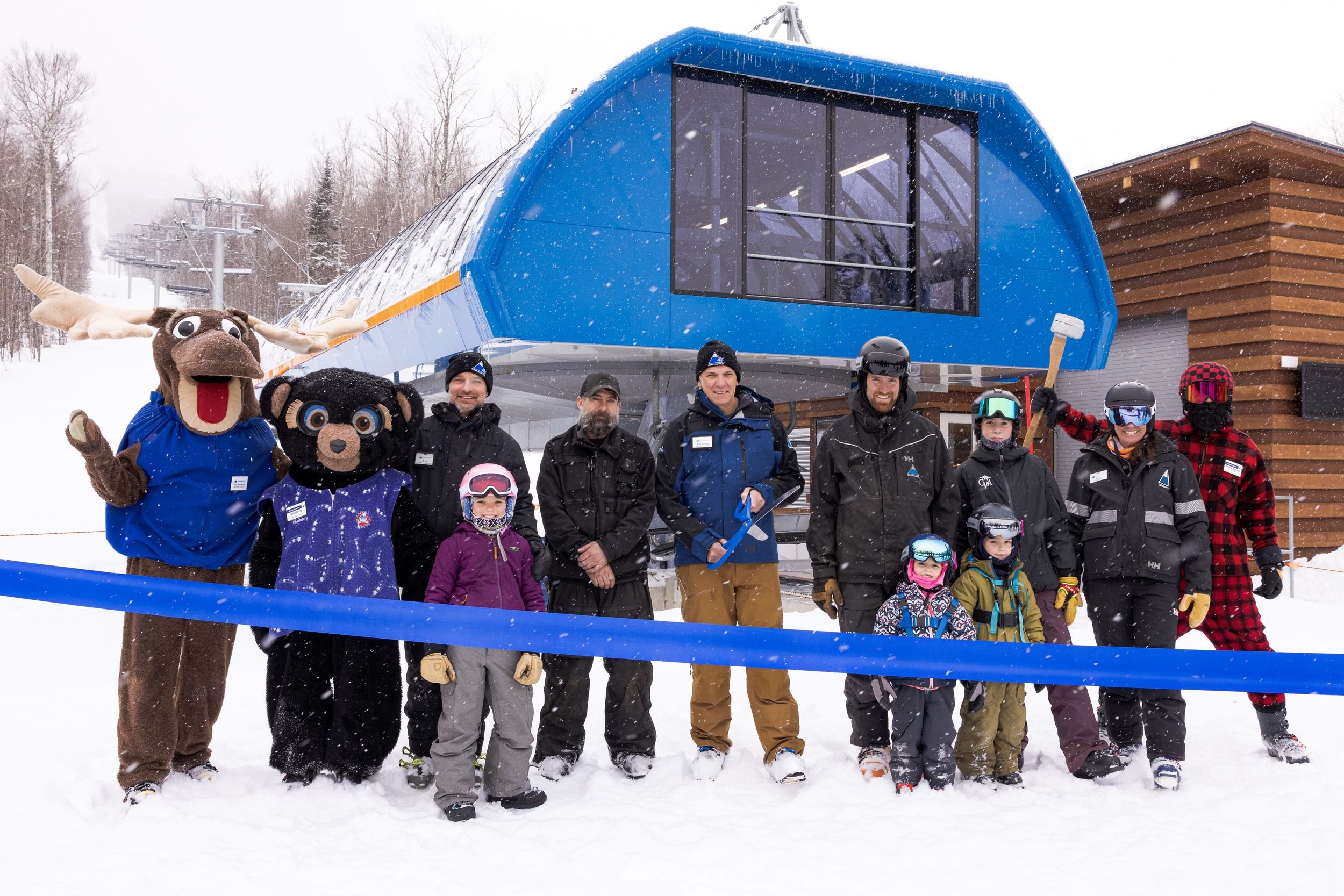 Aerial View of Ski slopes