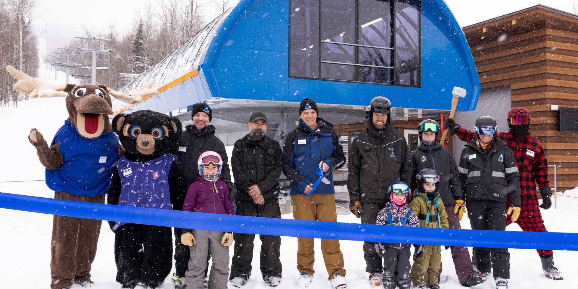 Aerial View of Ski slopes