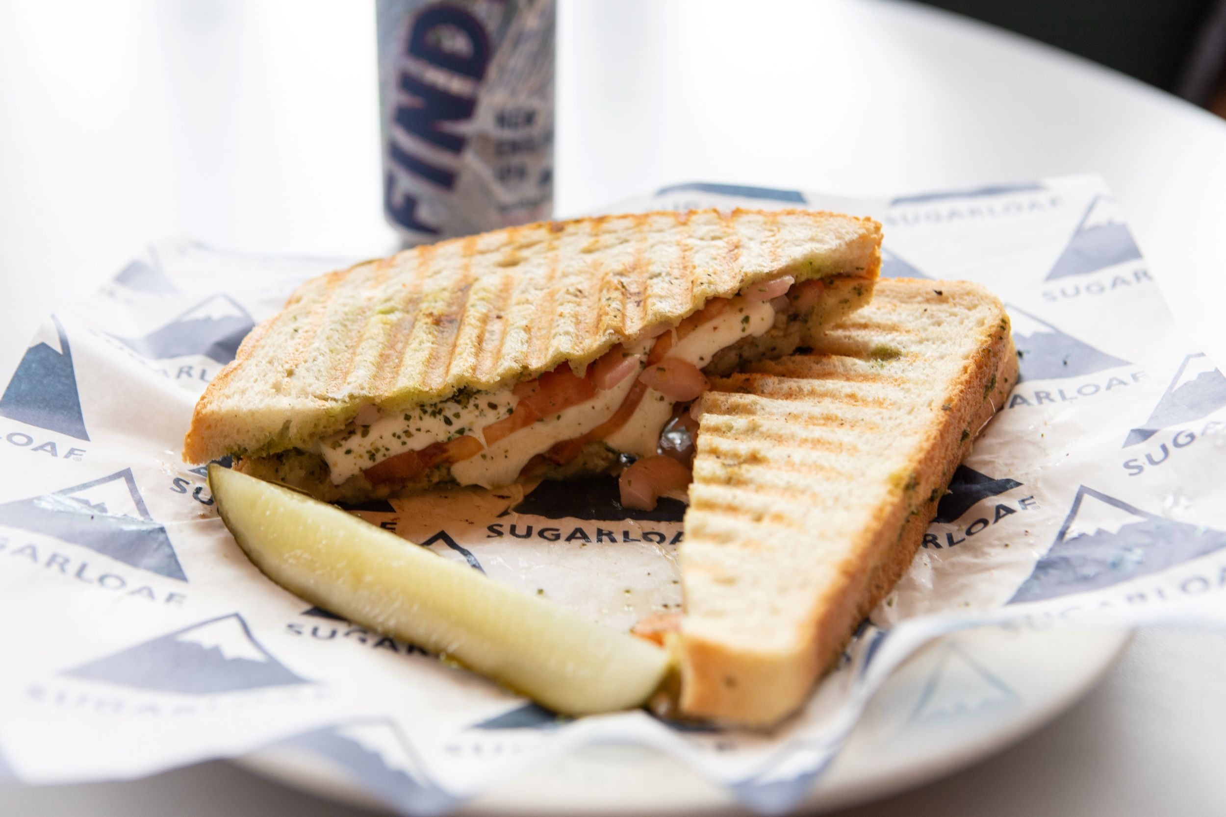 Panini with a pickle 