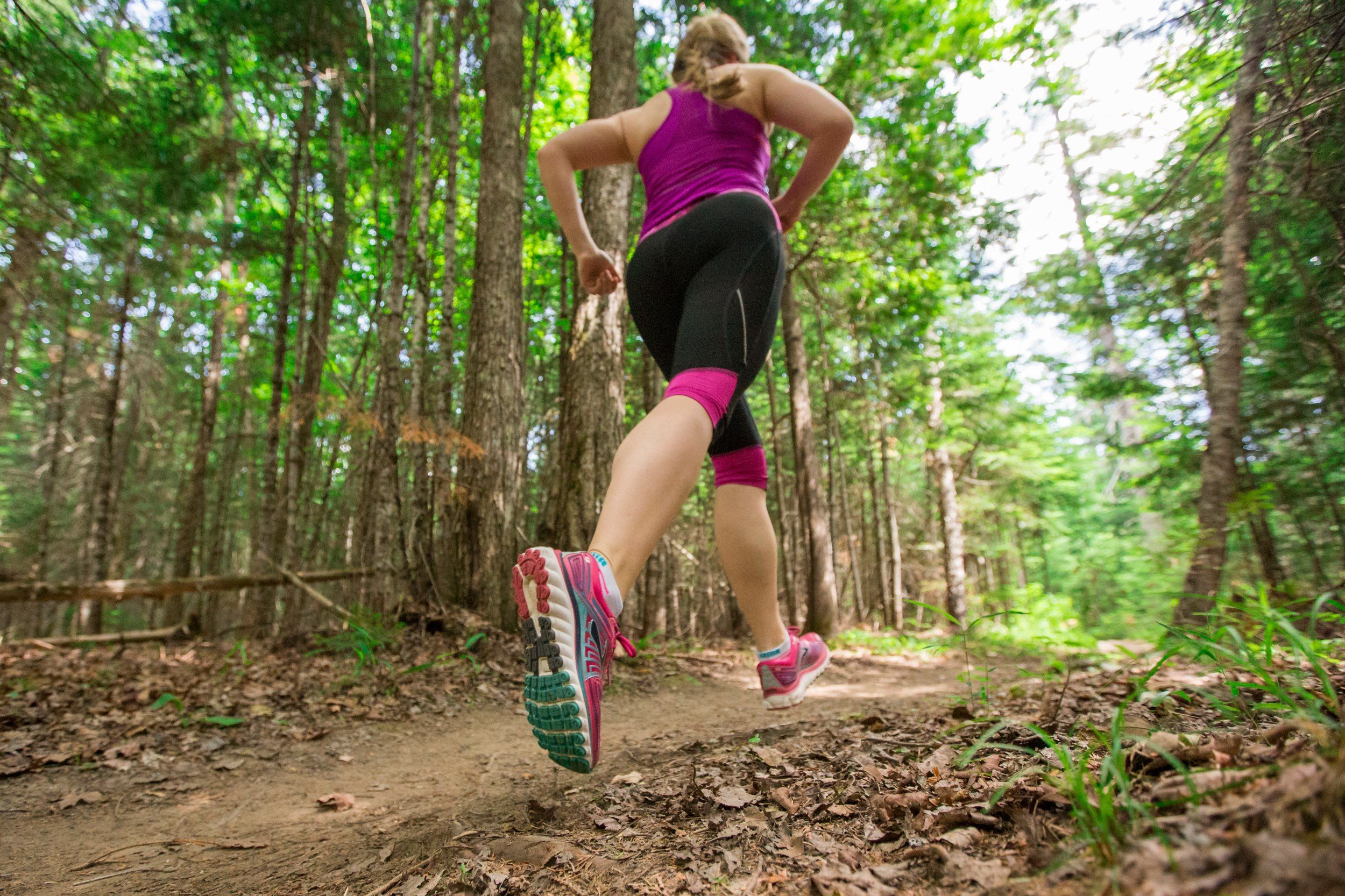 Female runner on trail