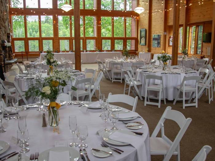 Inside reception space at Sugarloaf Outdoor Center