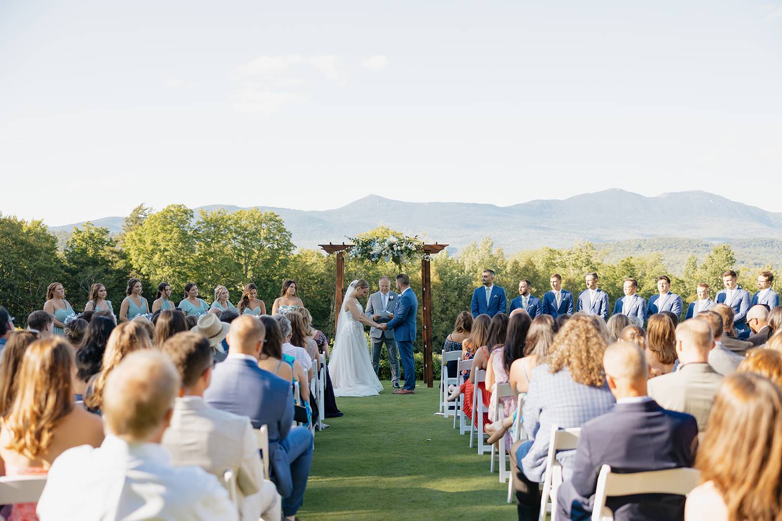 Wedding ceremony with vista