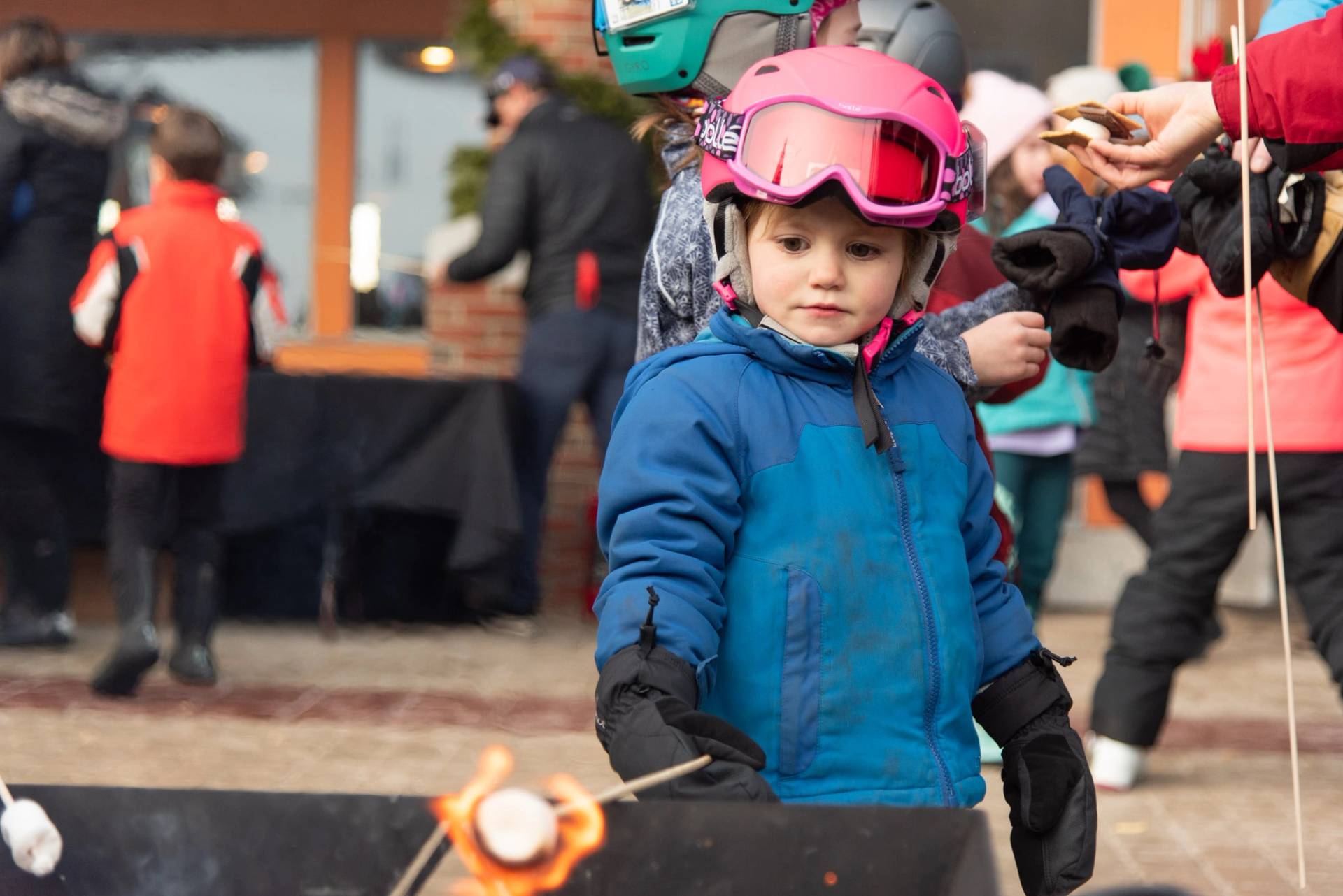 Child roasting marshellow