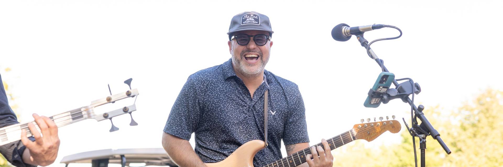 Musicians on outdoor patio