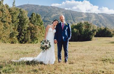 Bride and groom infant of Sugarloaf