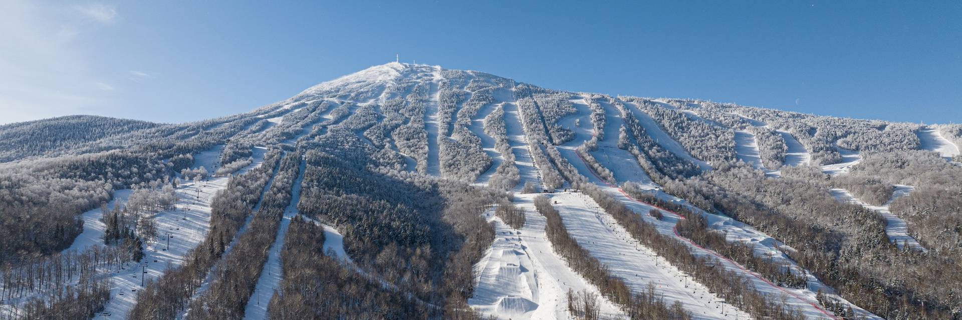 Sugarloaf summit from areal view