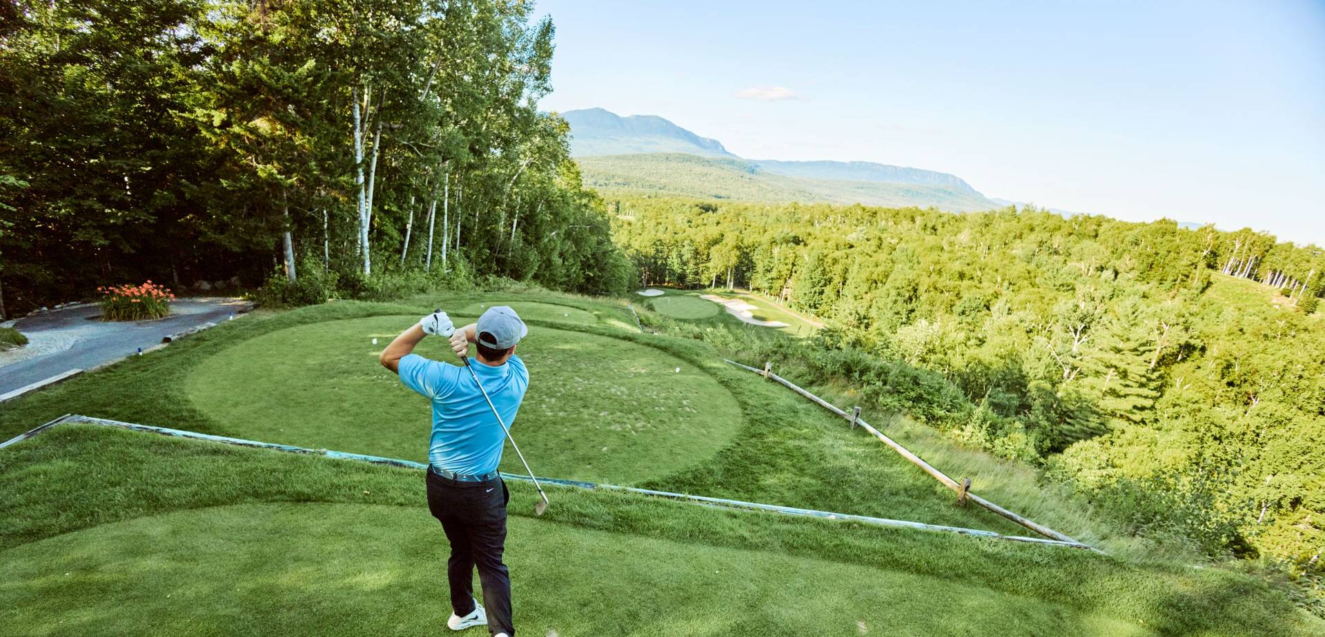 Golfer at the tee