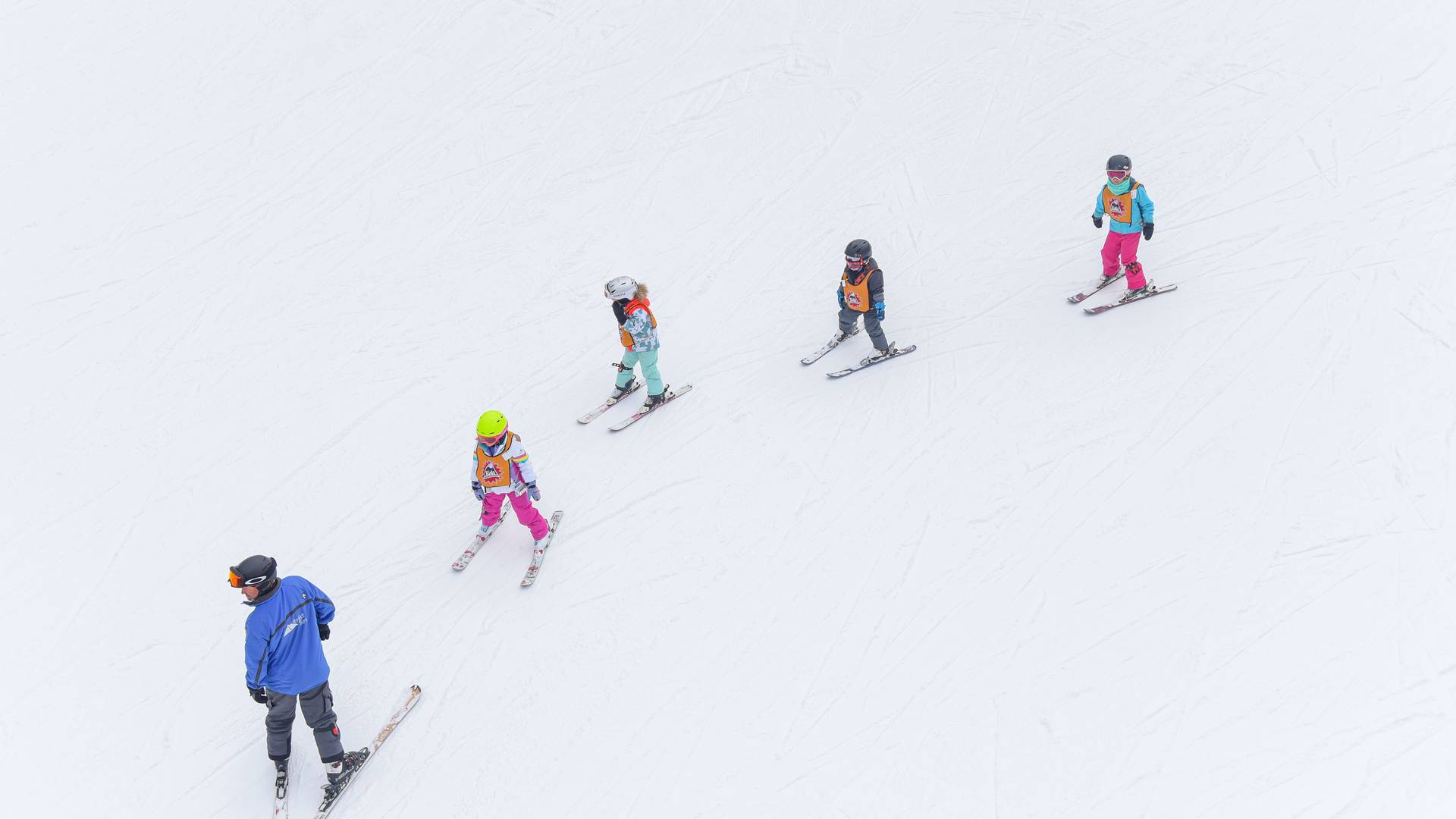 children following an instructor