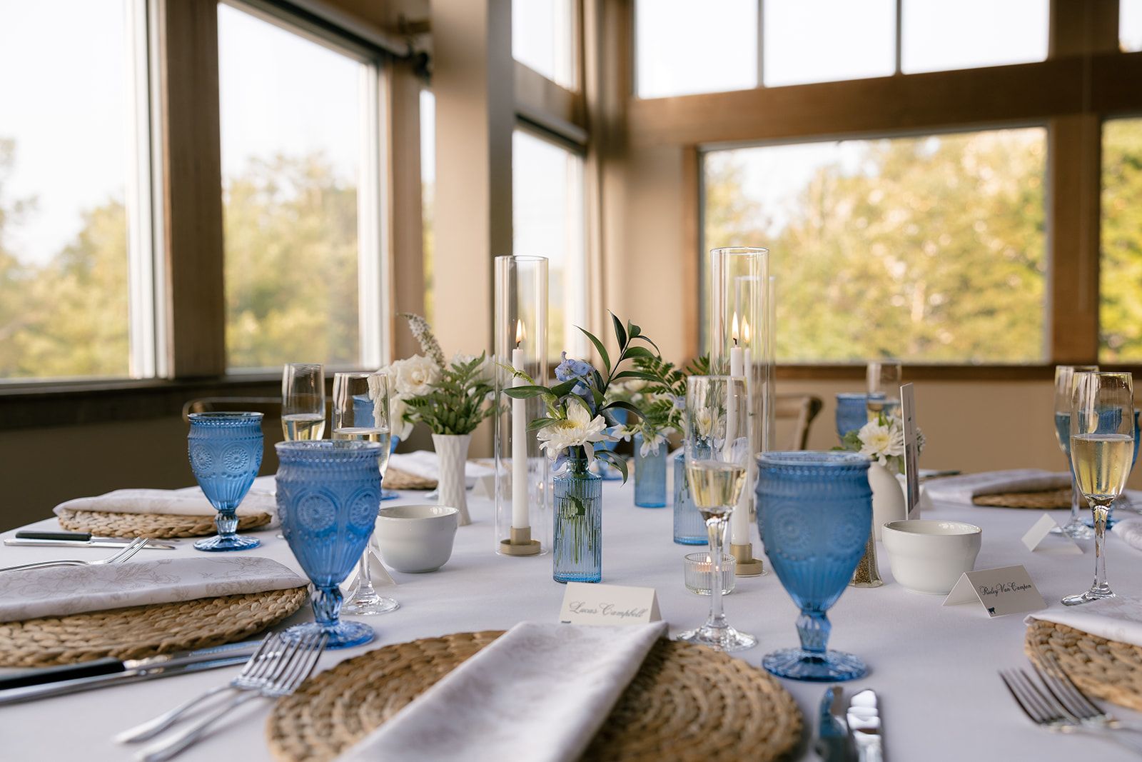 Glasswear on table