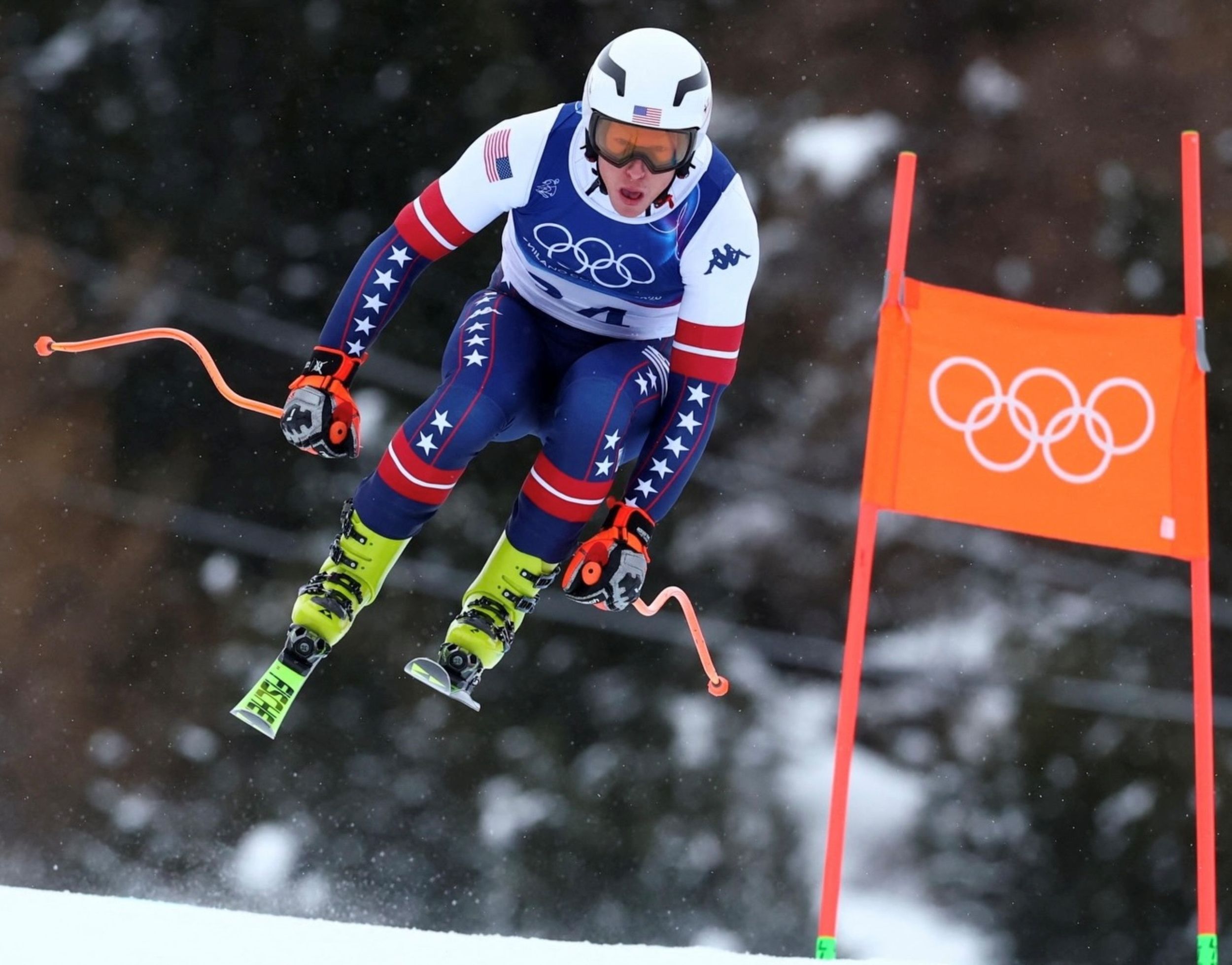 Sam Morse on downhill course