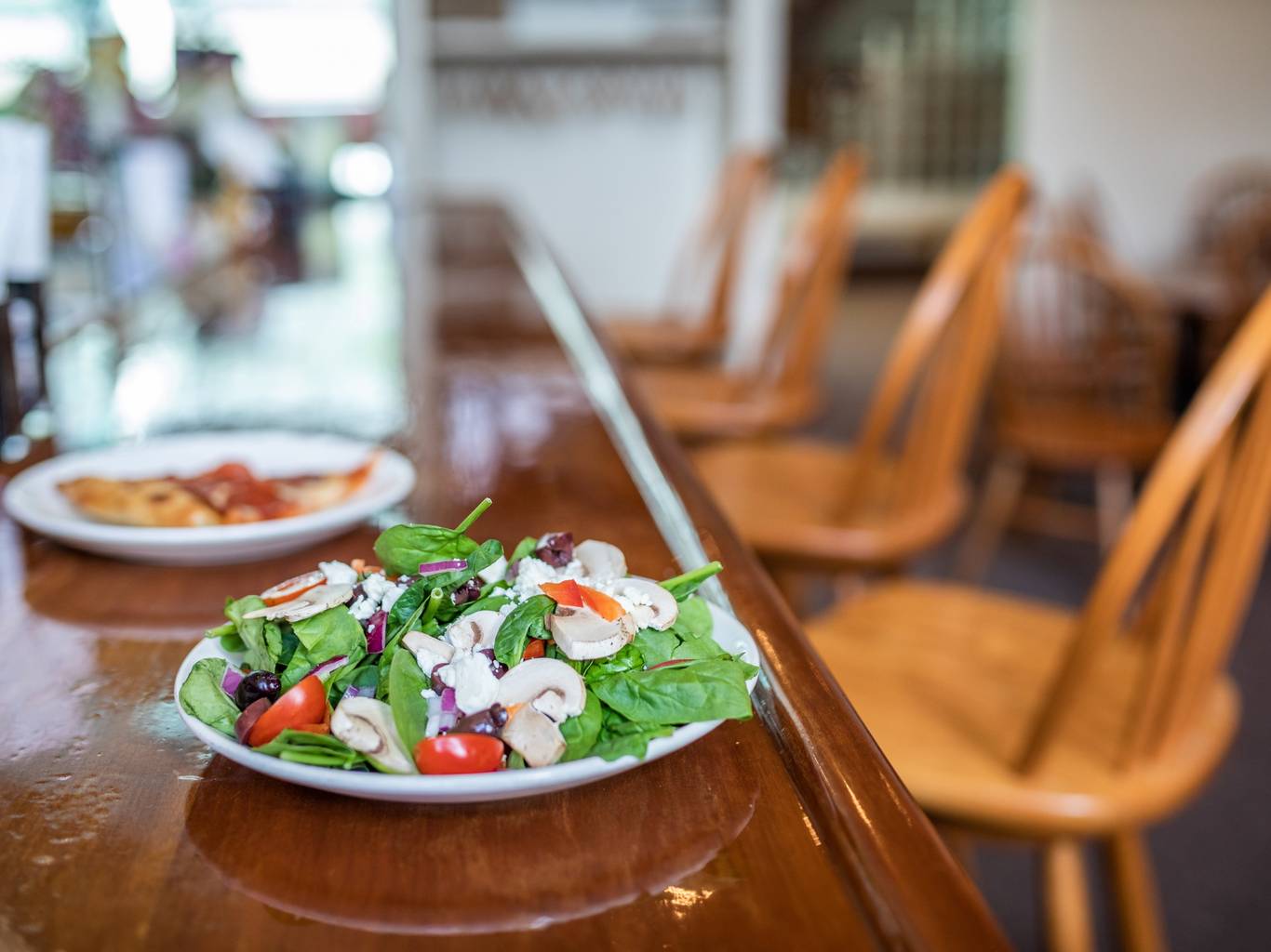 Healthy salad option at the Sports & Fitness Center Café