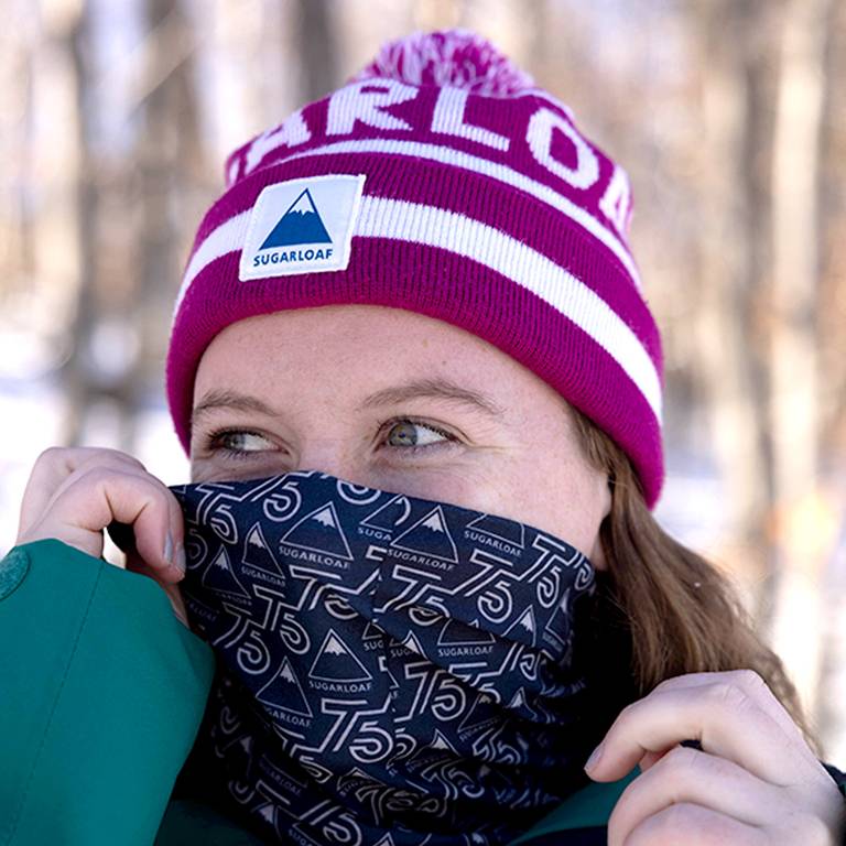 Female model wearing 75th buff