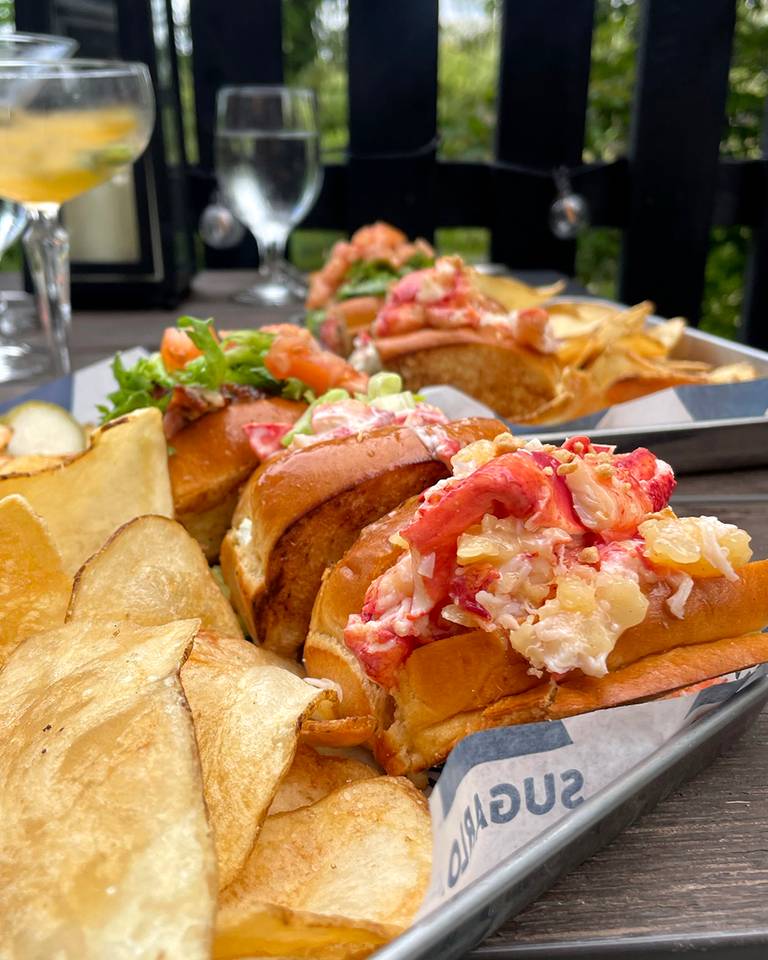Lobster rolls on plate