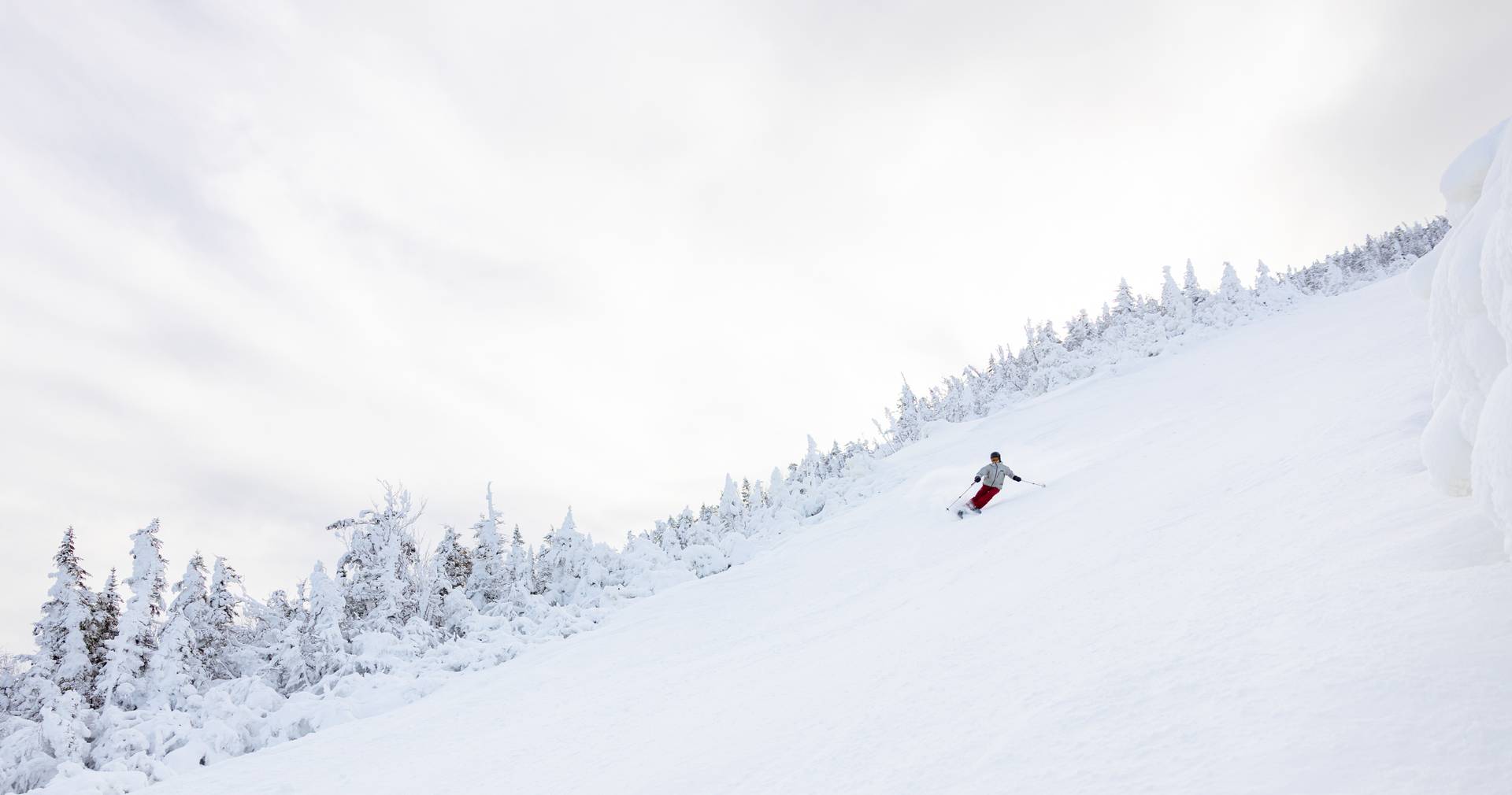 Skier on Sluice Chute