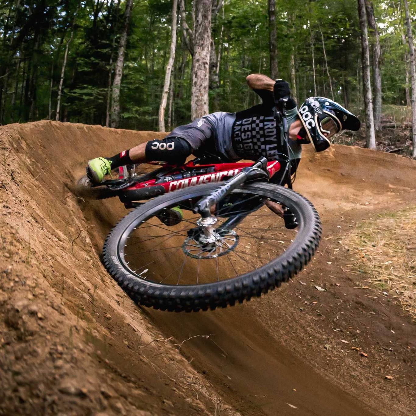 Biker on berm