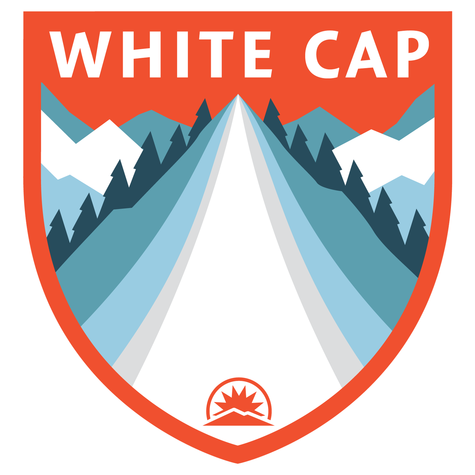 White Cap peak logo at Sunday River. 