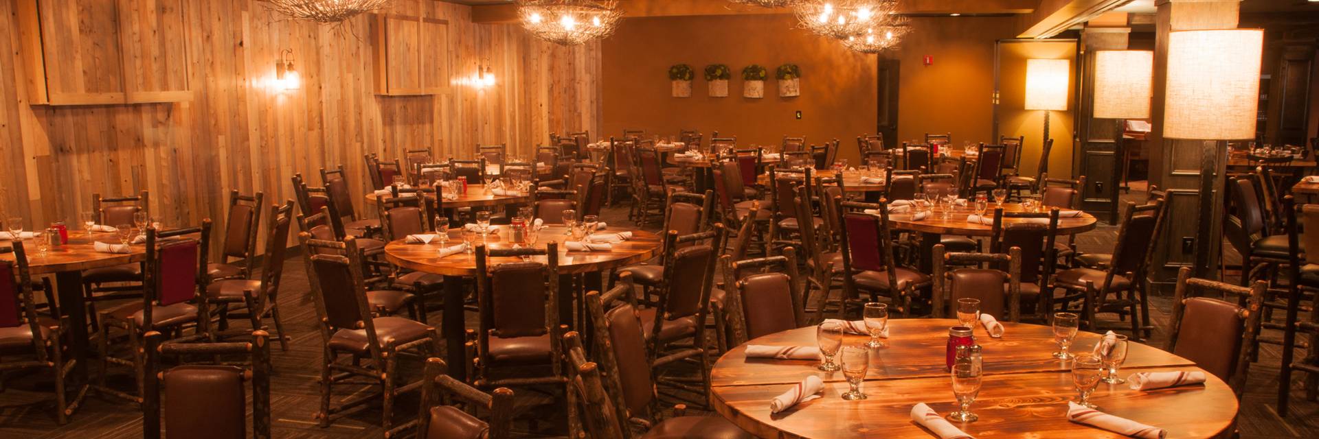 Camp dining room at Sunday River Resort.