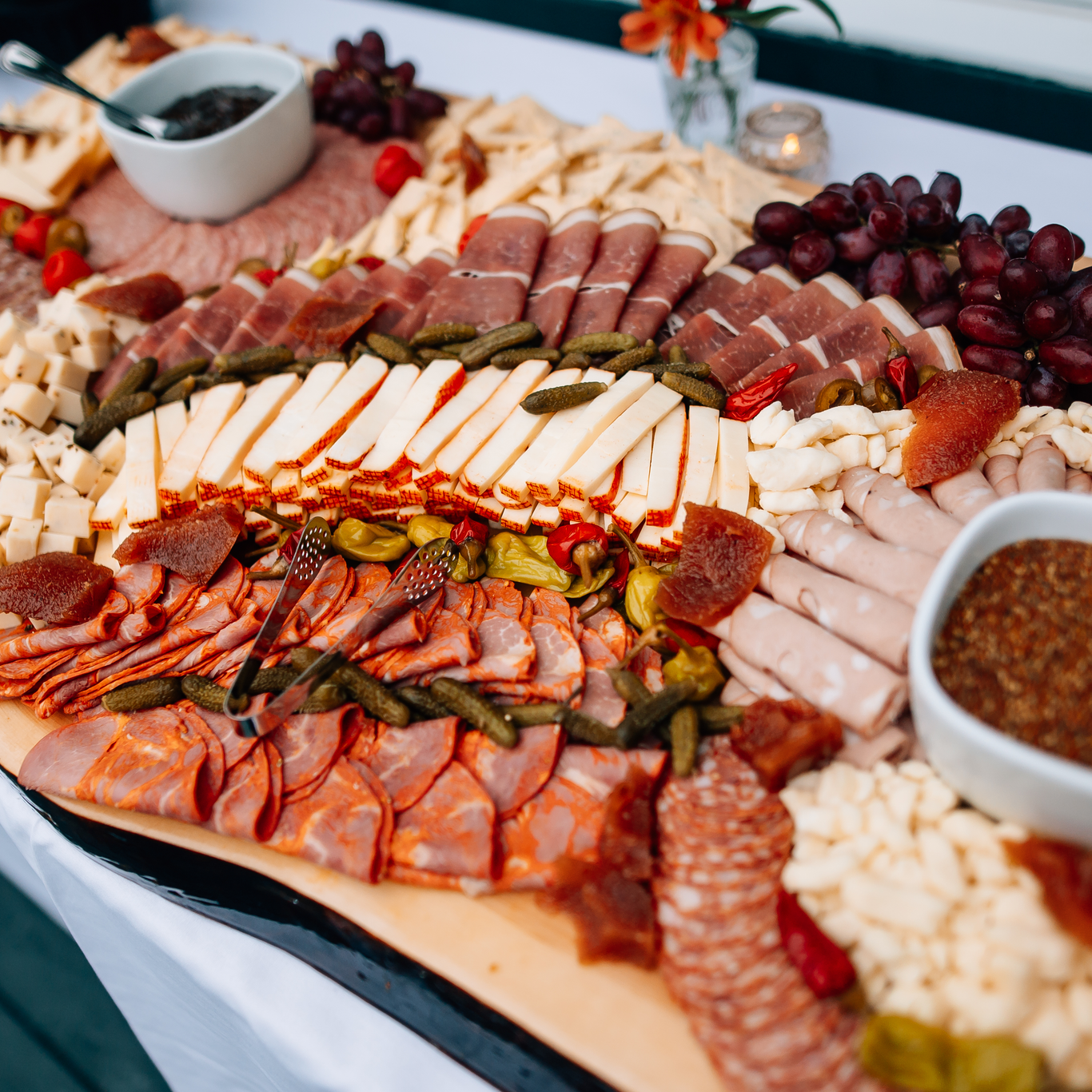 Cheese and meat sampling board from Sunday River.