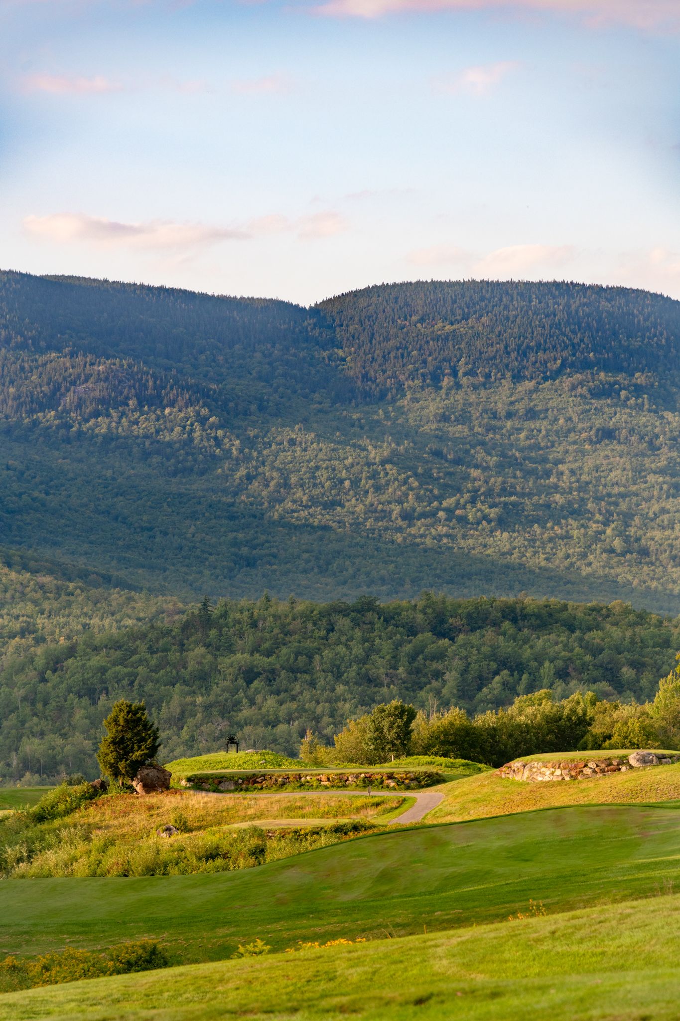 Sunset at the Sunday River Golf Club.