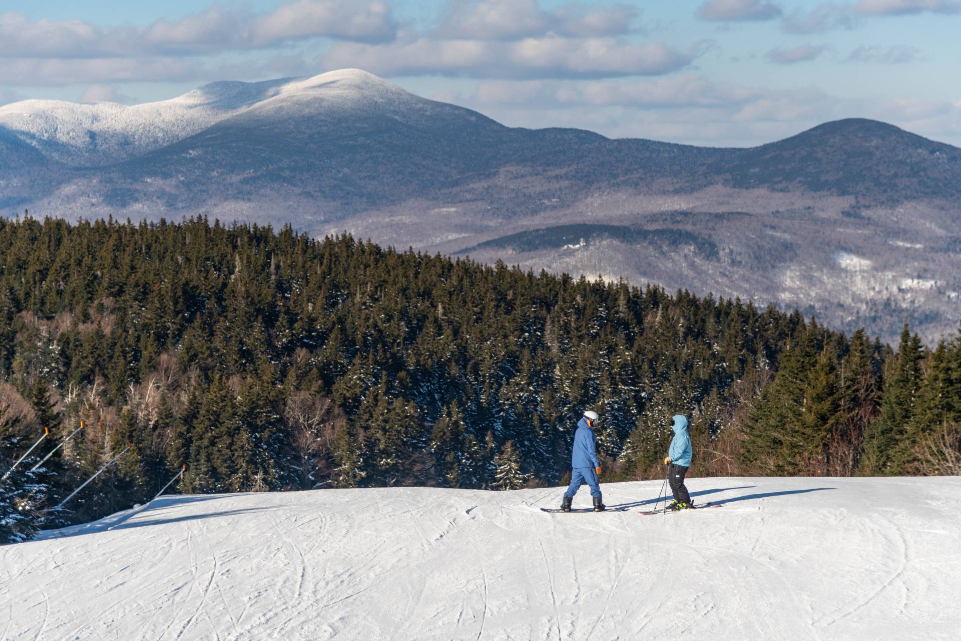 Friends out skiing and Riding at Sunday River.