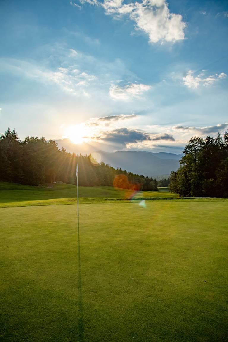 A view from the Sunday River Golf Club.