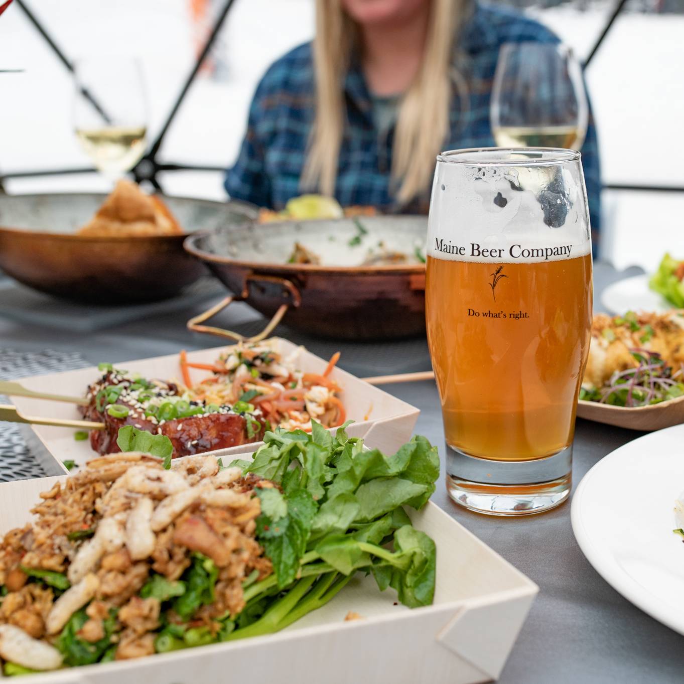 Last Run Room outside dining option food and beer view