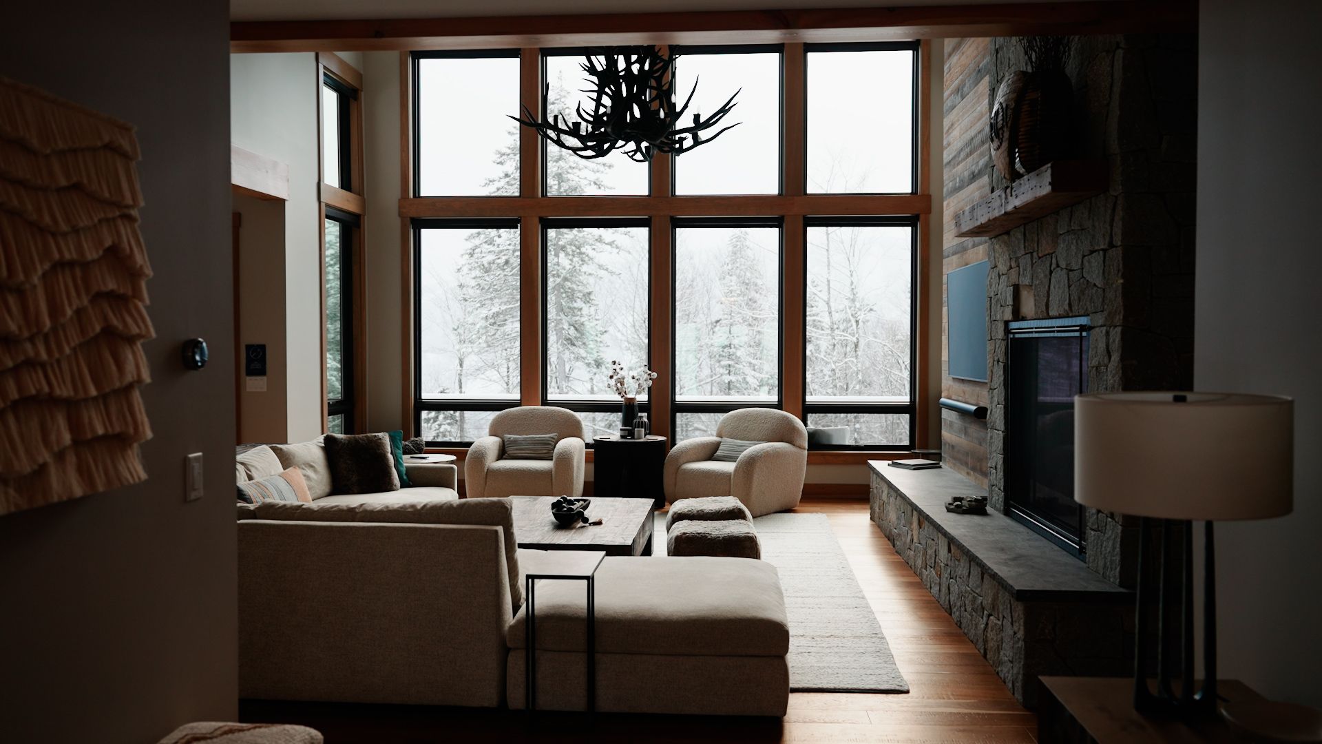 Inside the living room of one of the homes at Sunday River.