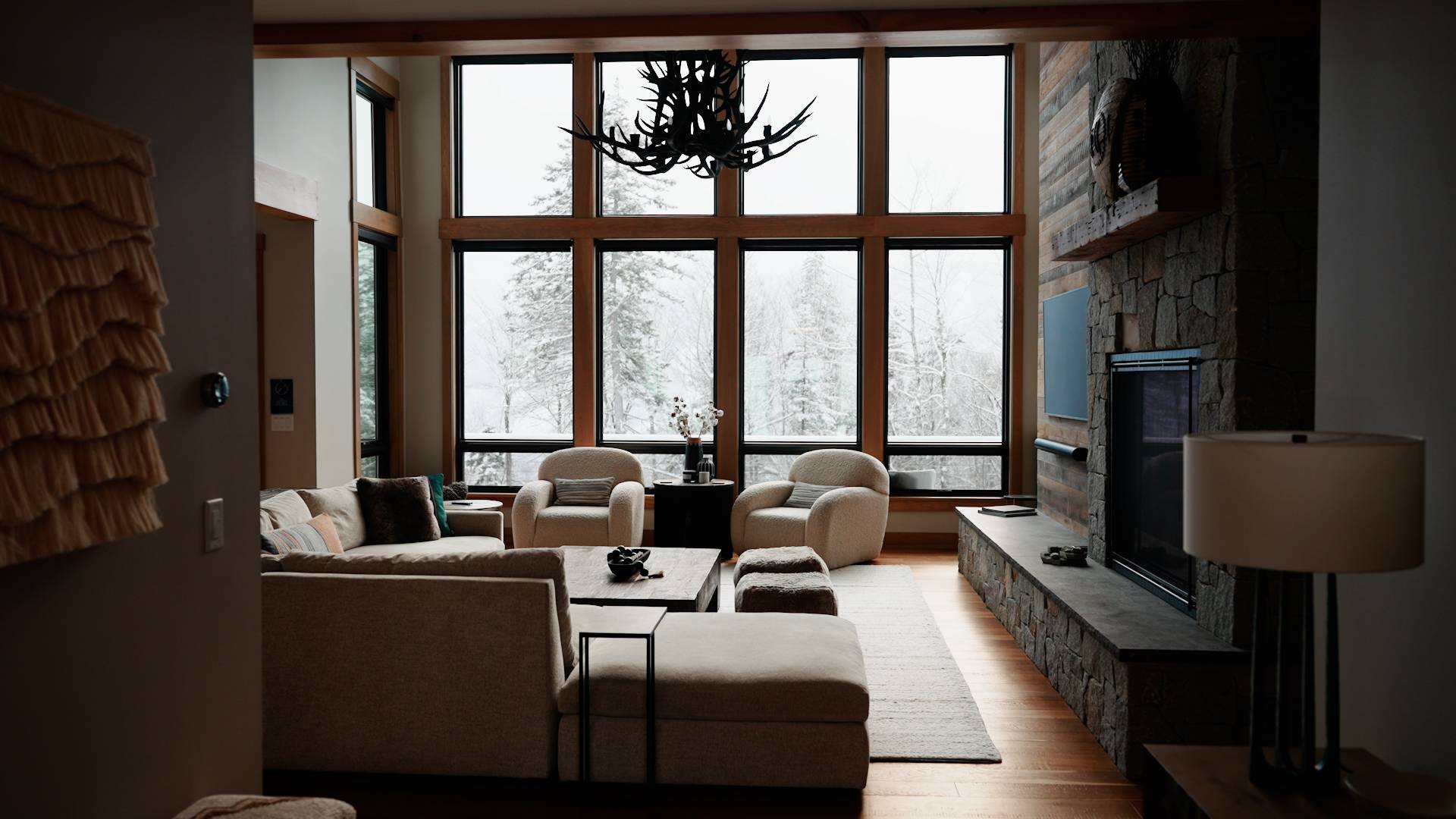 Inside the living room of one of the homes at Sunday River.