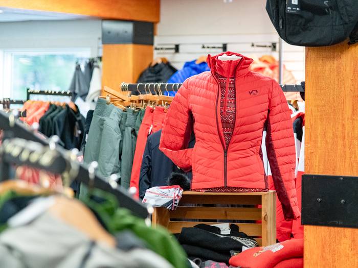 Retail display at Sunday River Sports.