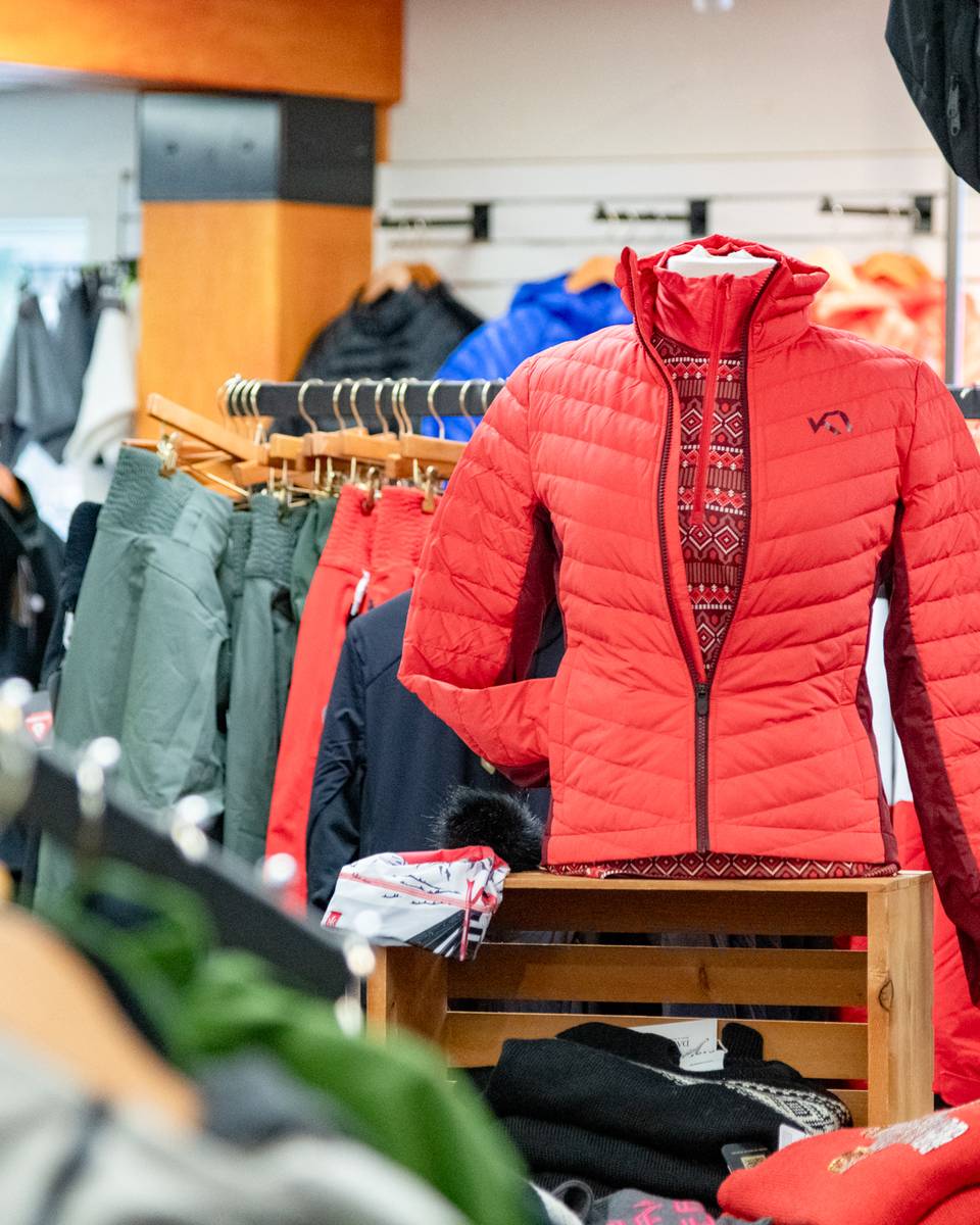 Retail display at Sunday River Sports.