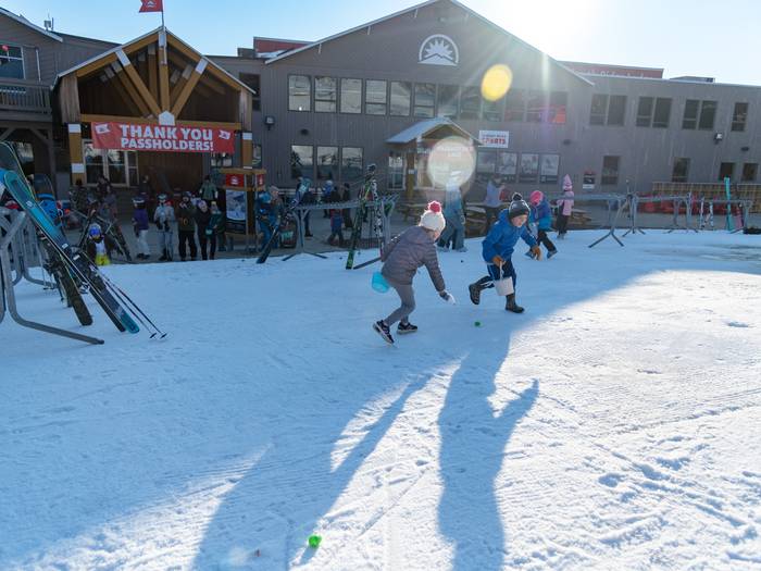 Children participating in an Easter Egg Hunt.
