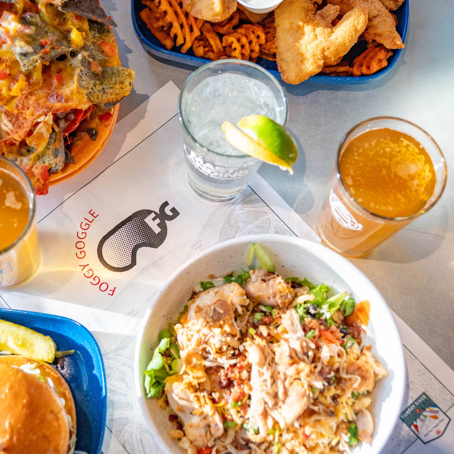 Foggy Goggle food at Sunday River.