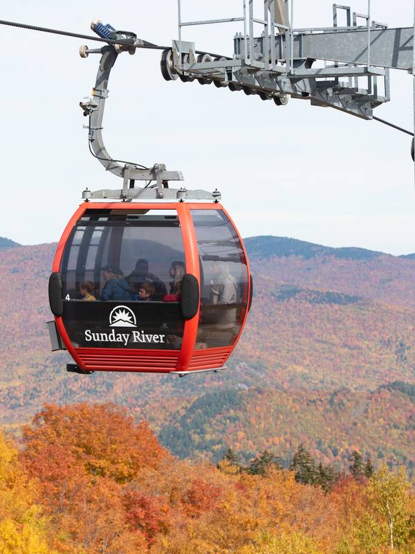The Chondola in the fall at Sunday River.