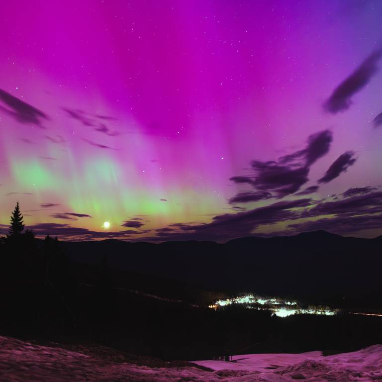 The Northern Lights at Sunday River Resort.