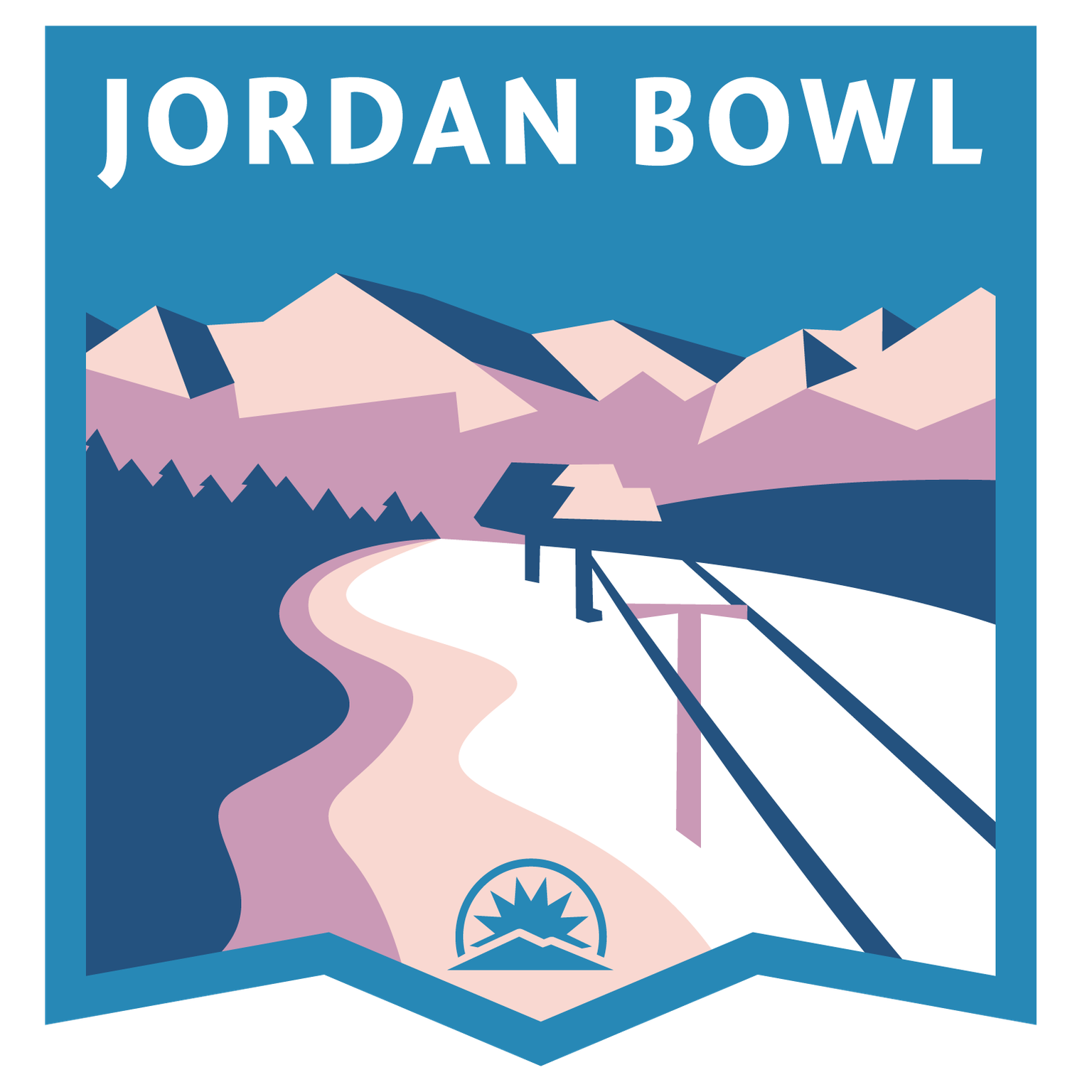 Jordan peak logo badge at Sunday River.