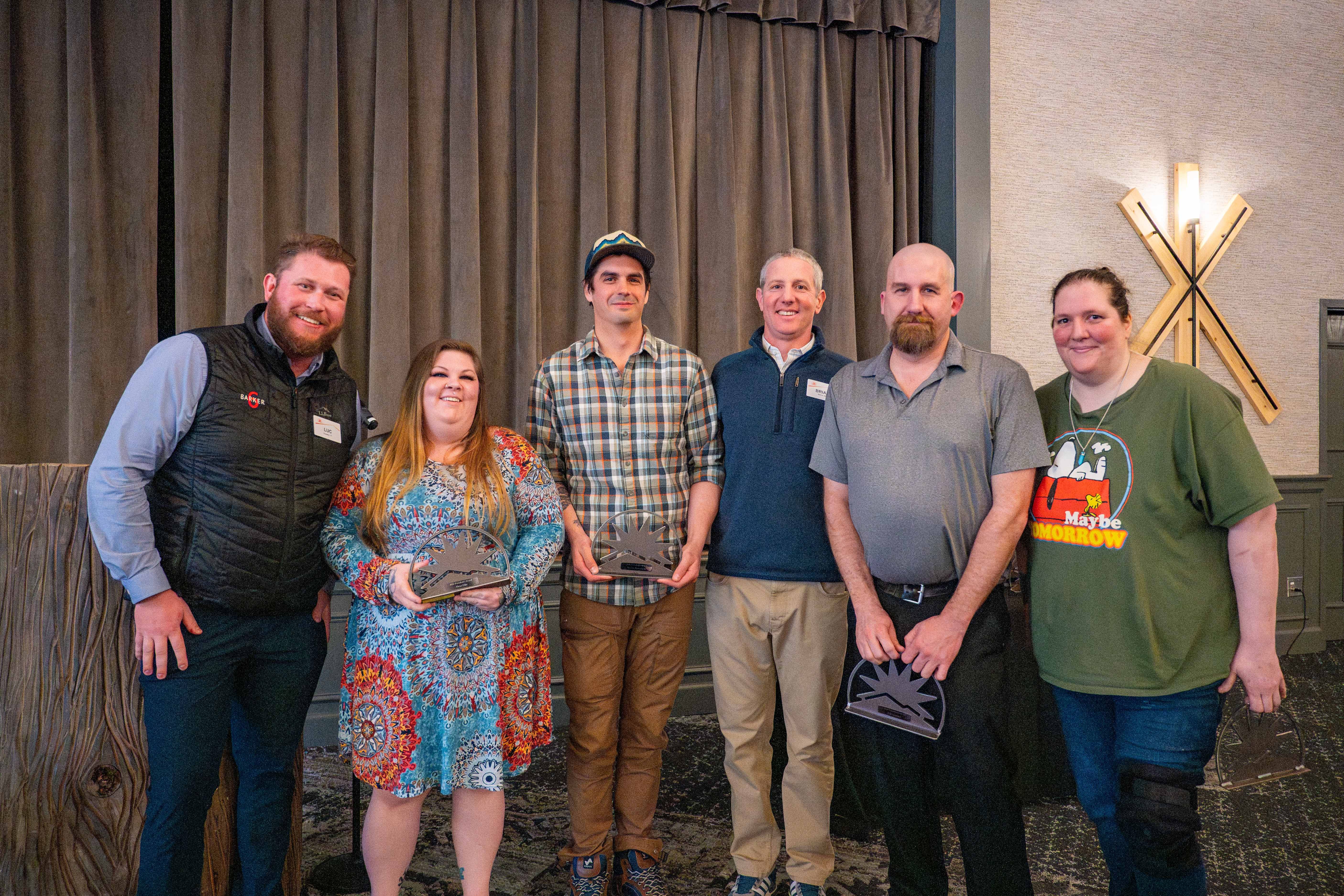 Team Members receiving their President's Award.