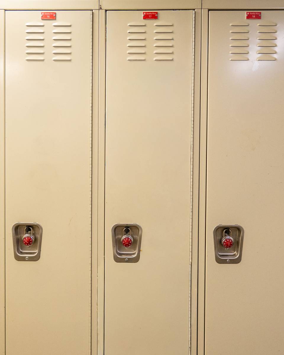 South Ridge Locker rooms with than lockers.