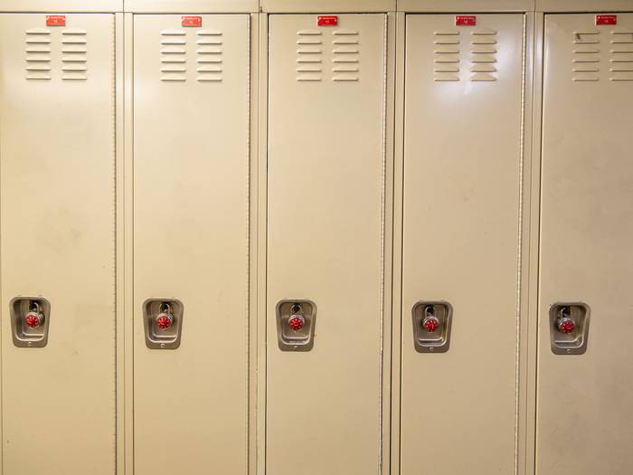 South Ridge Locker rooms with than lockers.