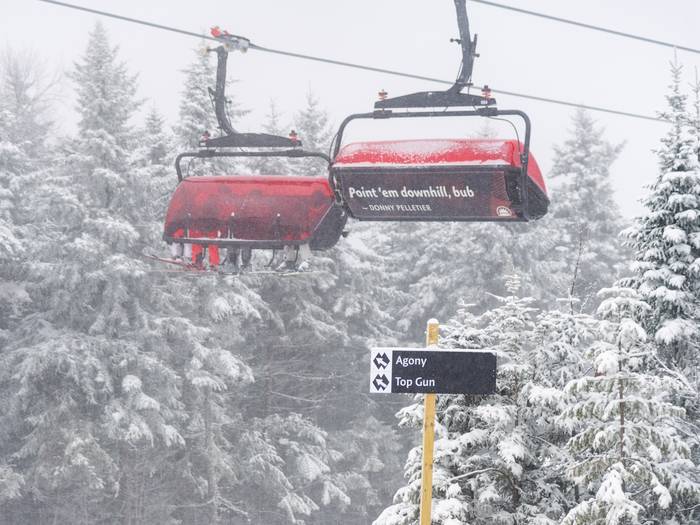 Barker 6 chairlift at Sunday River.