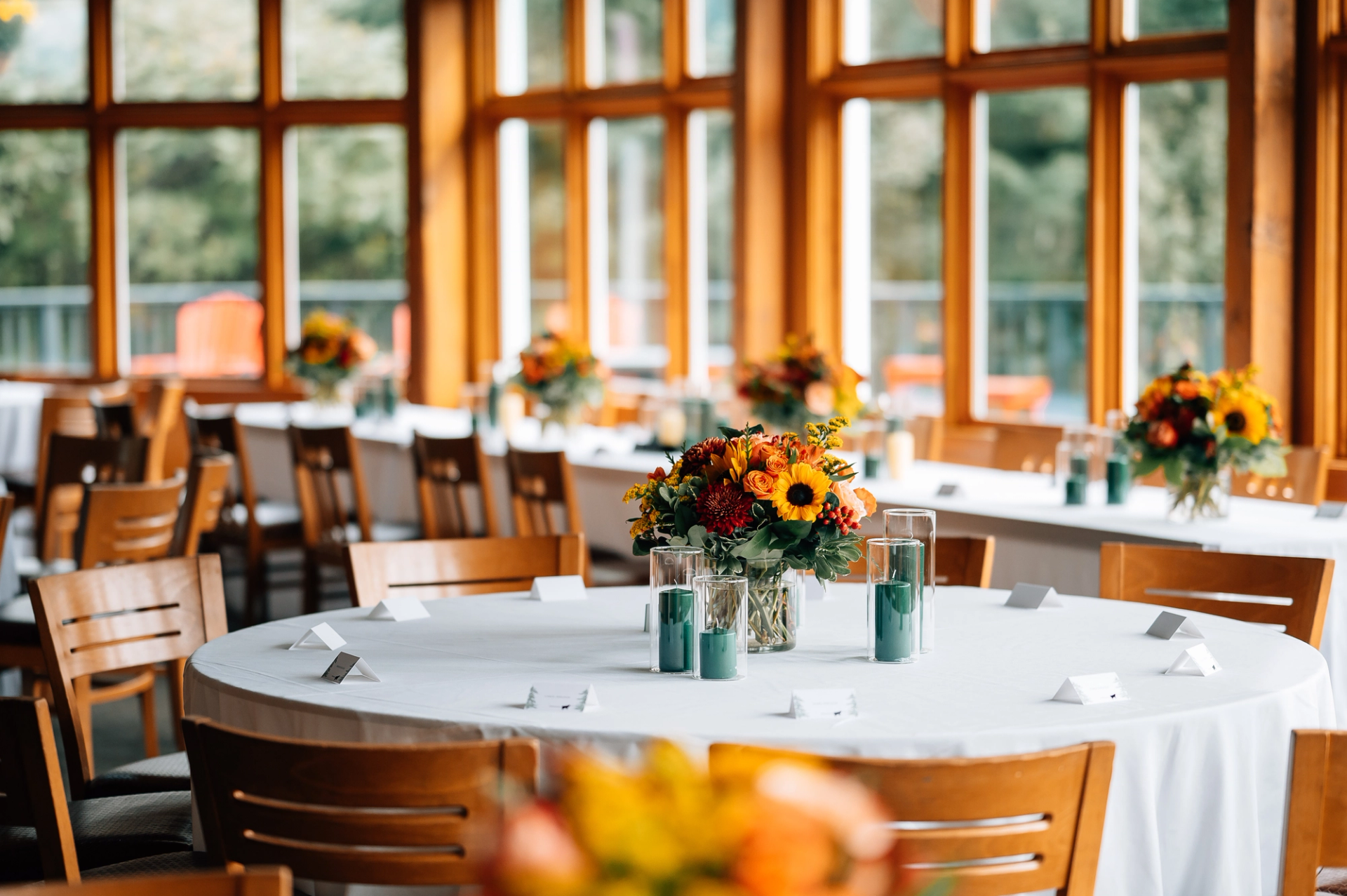 A preset table at the Jordan wedding venue