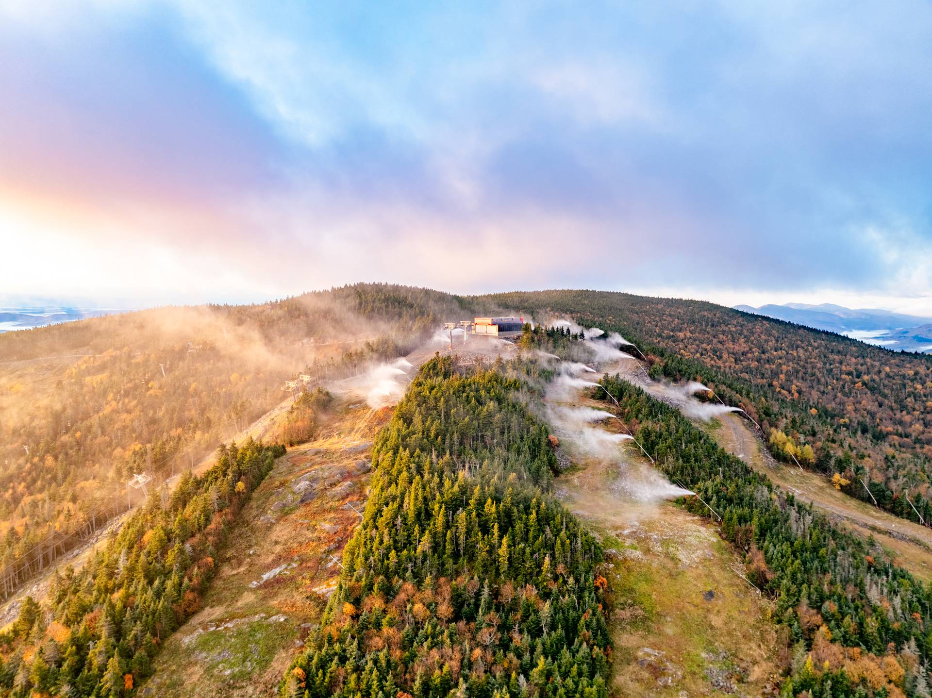 Snowmaking test at Sunday River.