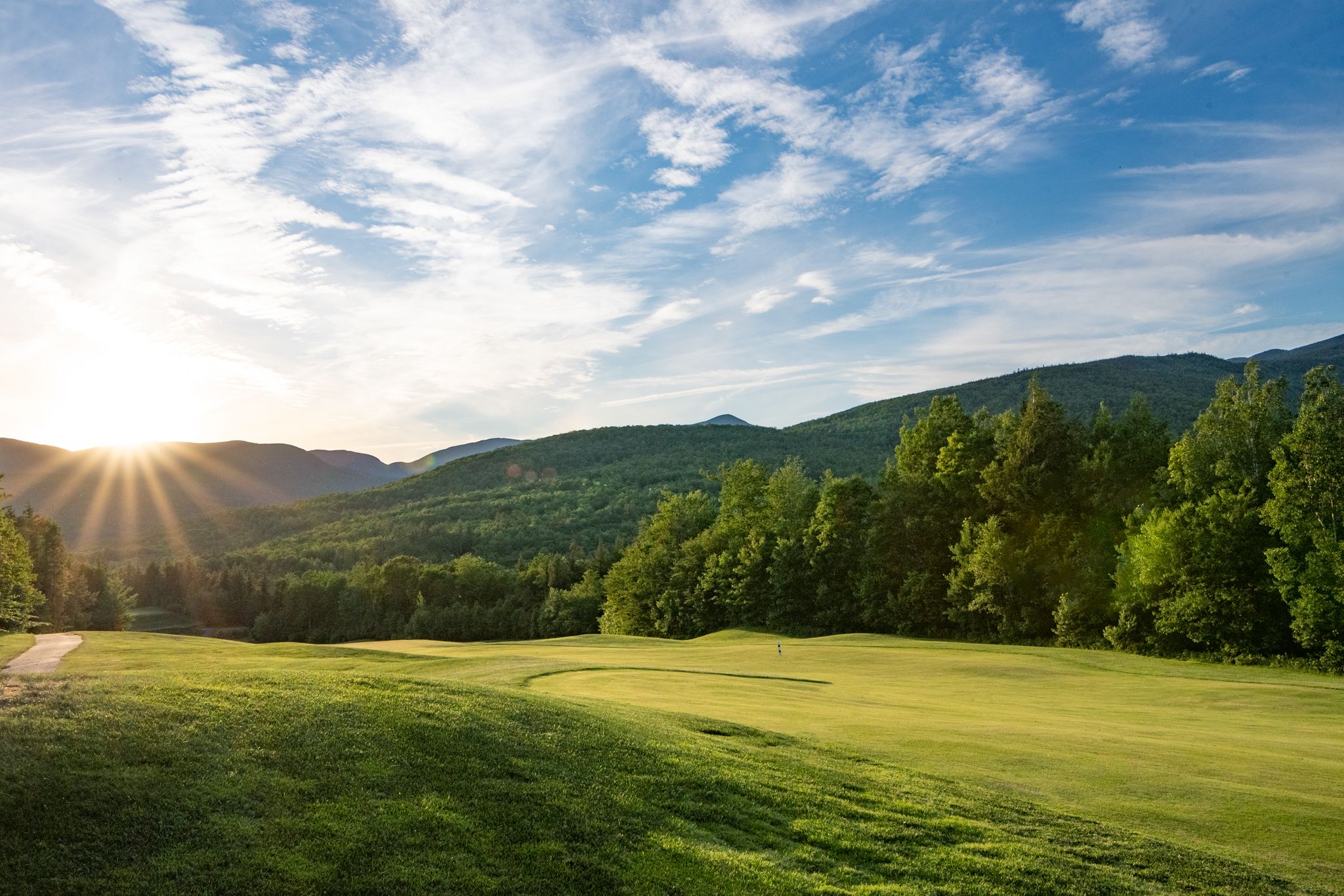 A view of hole 7 at the Sunday River Golf Club.