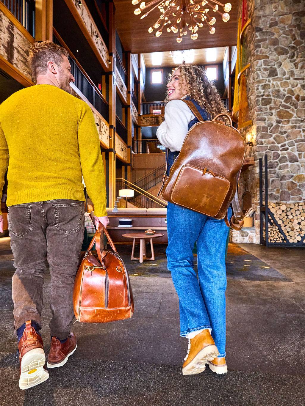 People walking through The Jordan at Sunday River.