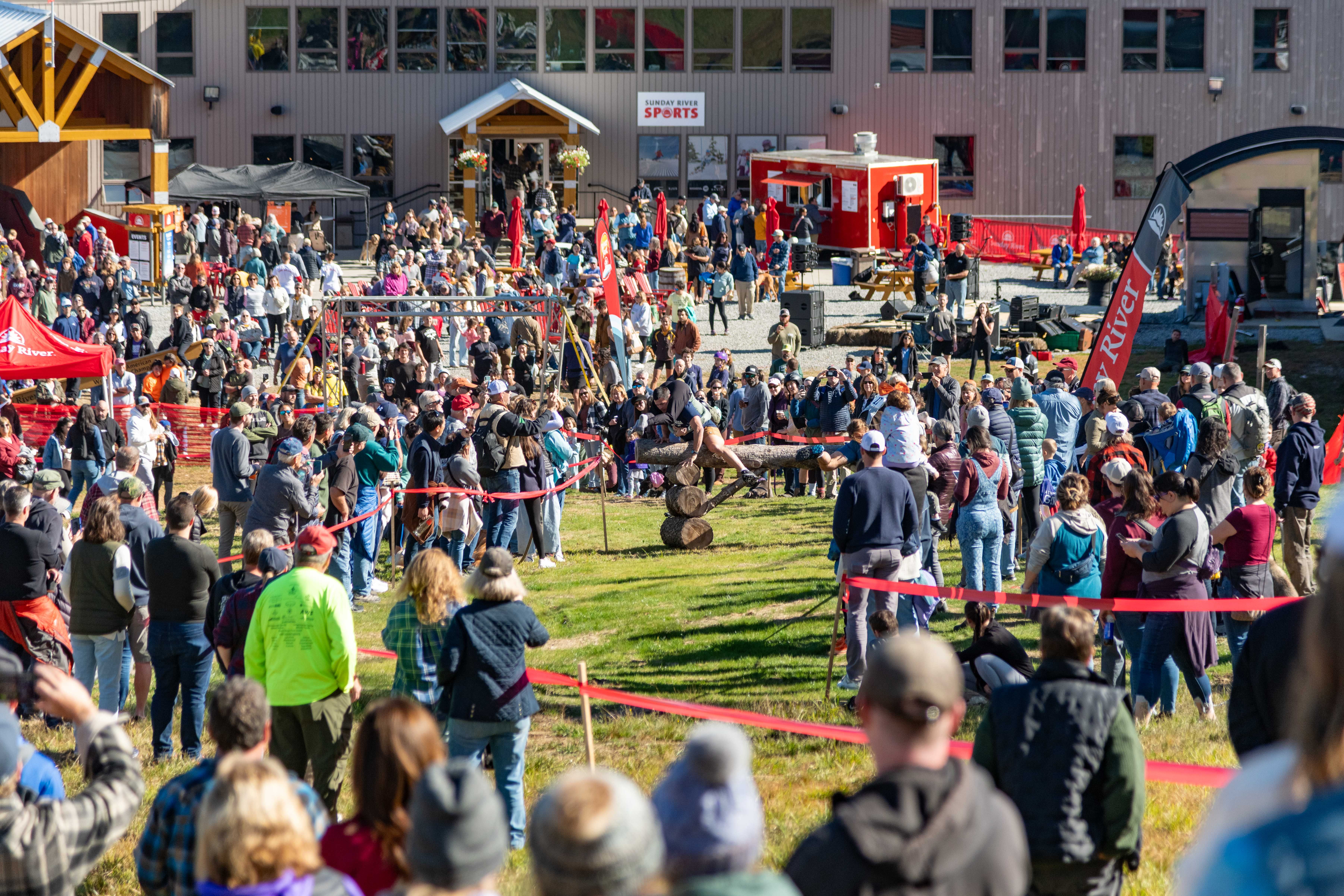 Wife Carrying crowd at Sunday River.